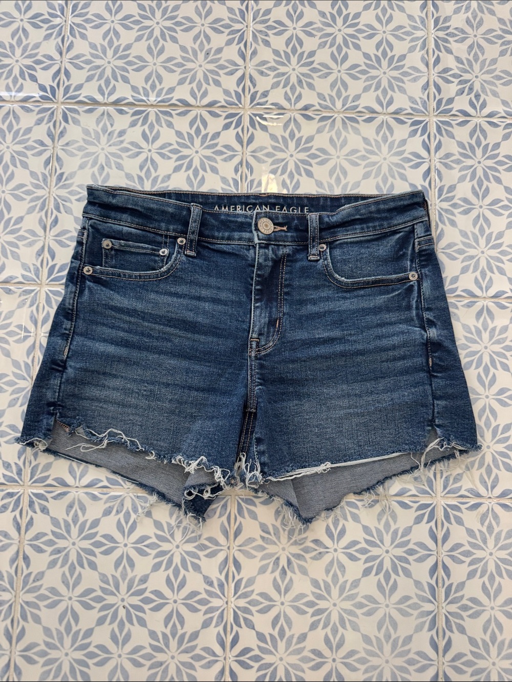 American Eagle Stretch Denim Midi Short